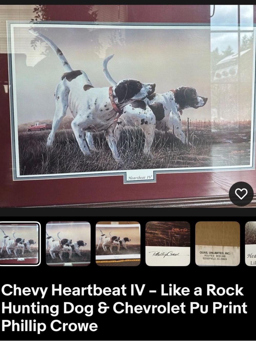 'Heartbeat IV' Hunting Dogs Wall Art Chevrolet
